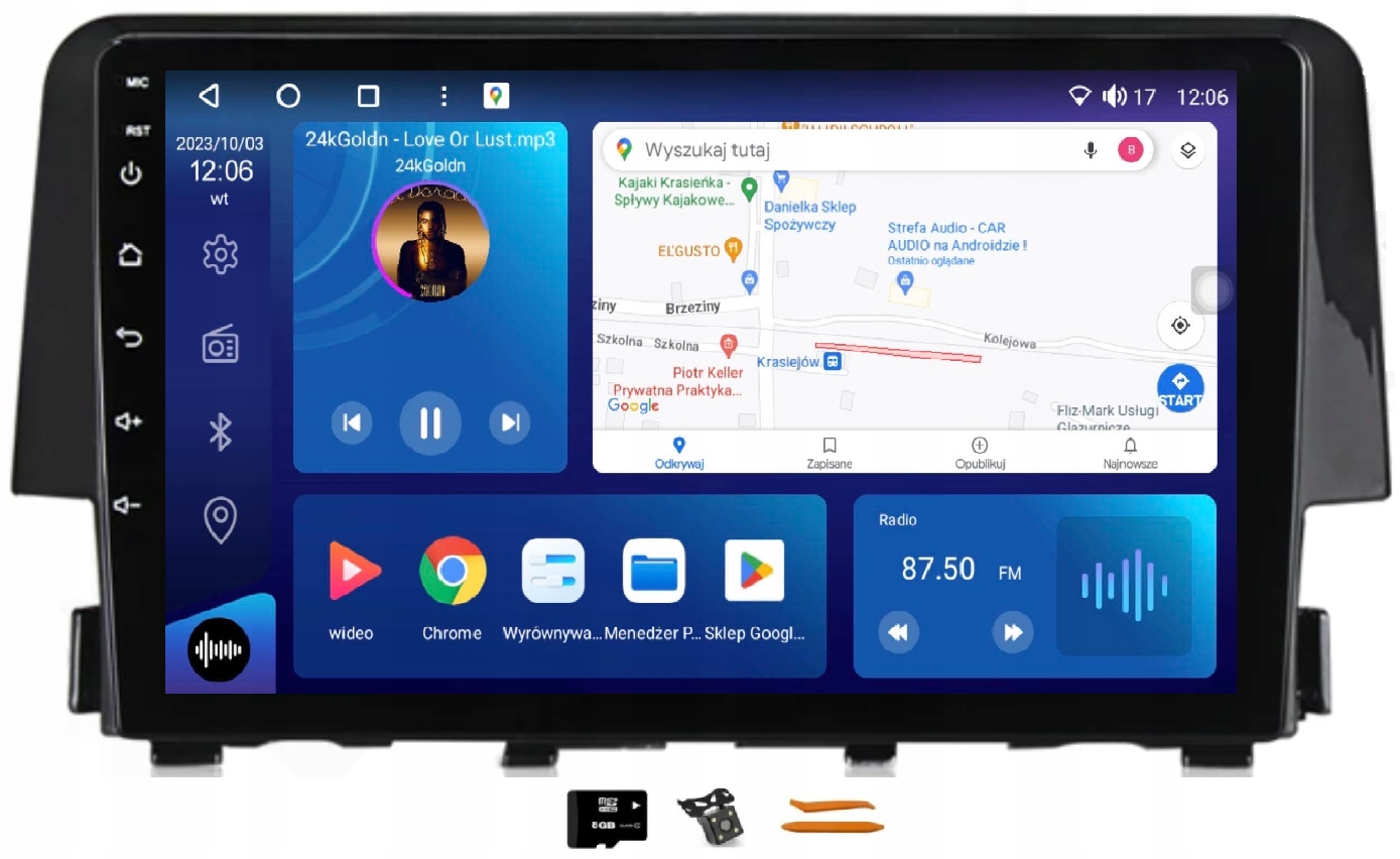 Rádio Android Honda CIVIC X 10 15-21 Navigácia Qled Apple Carplay Lte 64GB