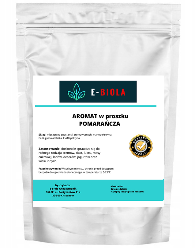 Aromat V Prášku – Pomeranč Potravinářský Cukrářský 500 G
