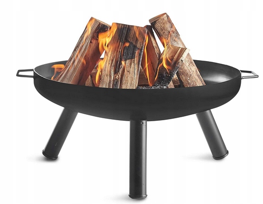 Duże Palenisko Ogrodowe Misa Na Ognisko Grill 60 cm. Metalowe Z Uchwytami