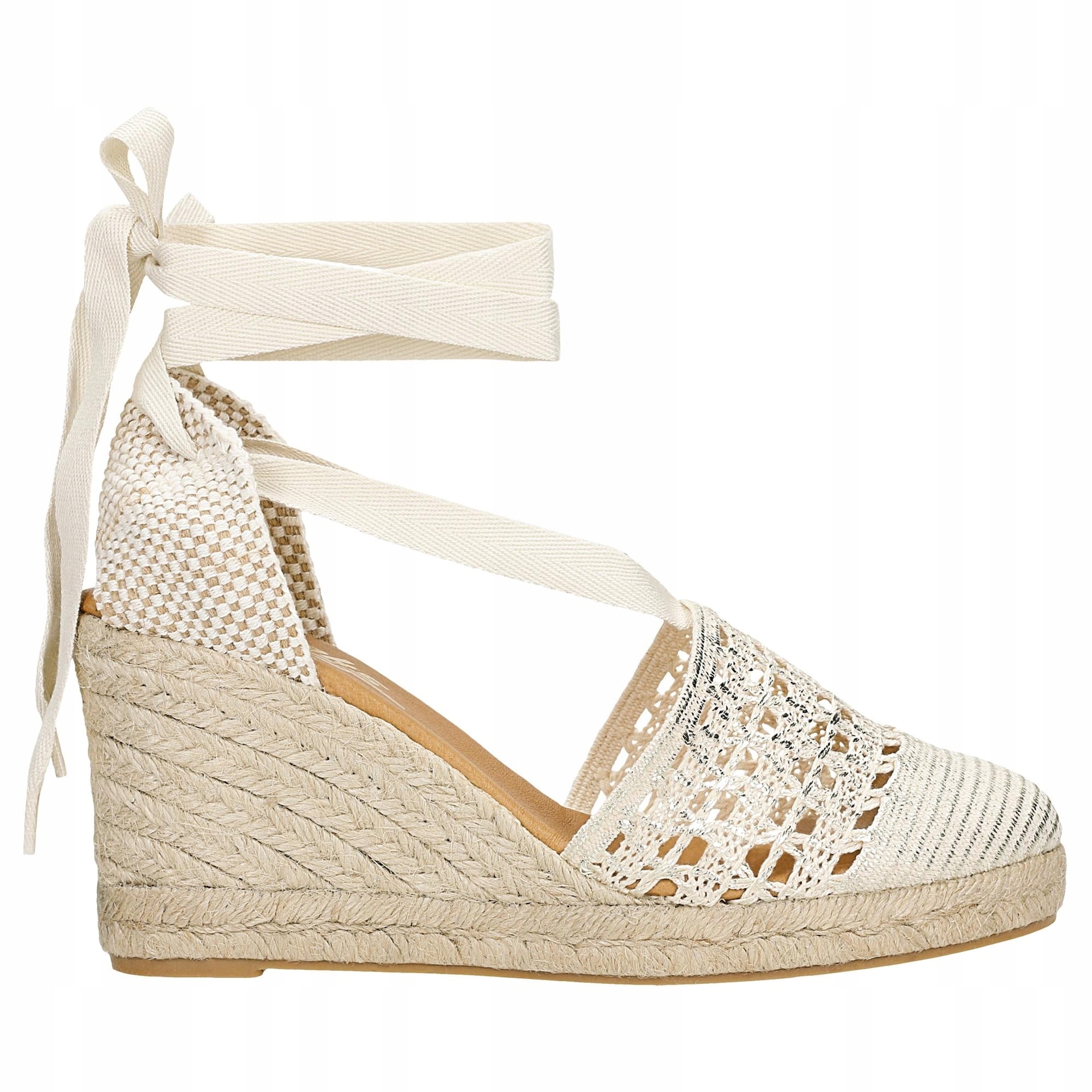 Béžové espadrilky Relaks v boho stylu, vel. 37