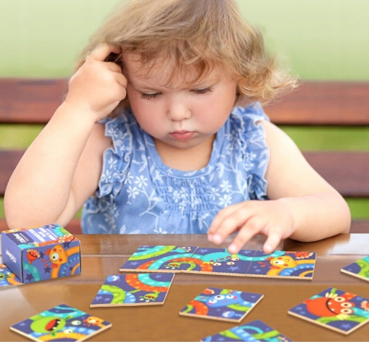 Mideer puzzle układanka logiczna MONSTER 3+ Materiał drewno