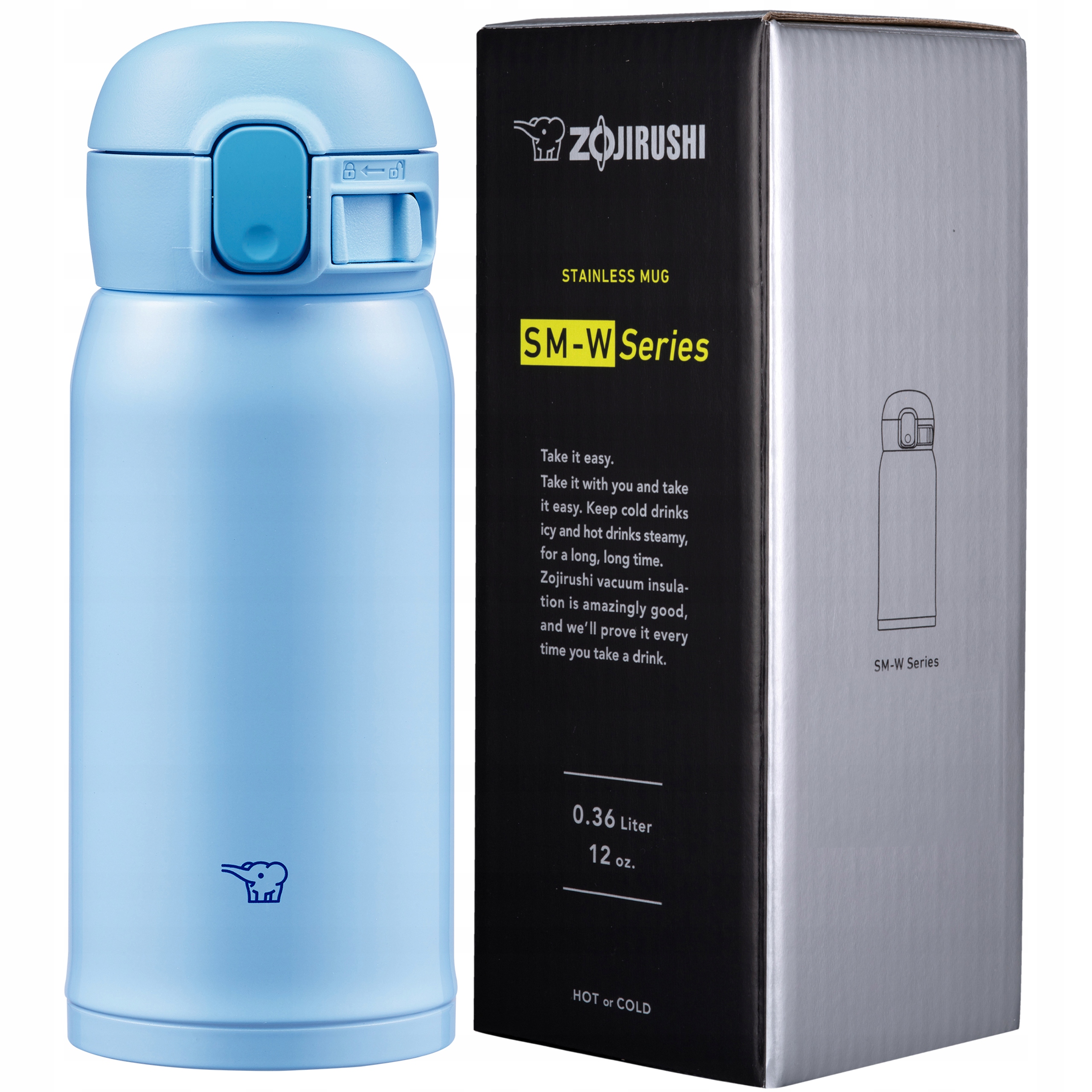 Termohrnek na malou kávu Zojirushi SM-WR36E-AP 0,36L modrý