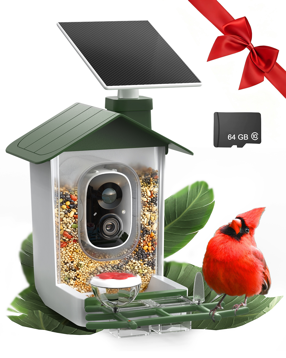 Krmítko Pro Ptáky WiFi budka s Kamerou 5MP rozpoznávání ptáků voděodolná