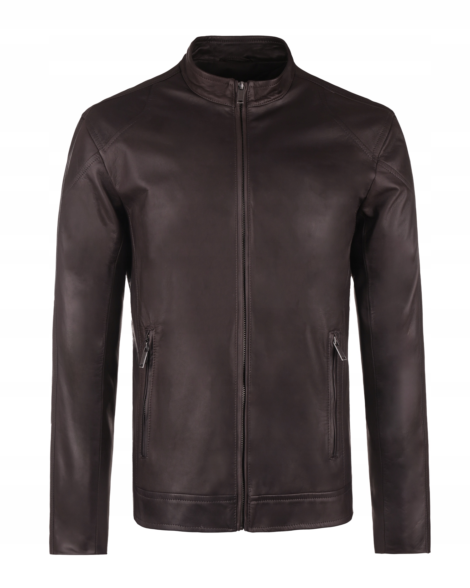 Pánská Kožená Bunda Oskar Olio Tmavě Hnědá S Tomskór