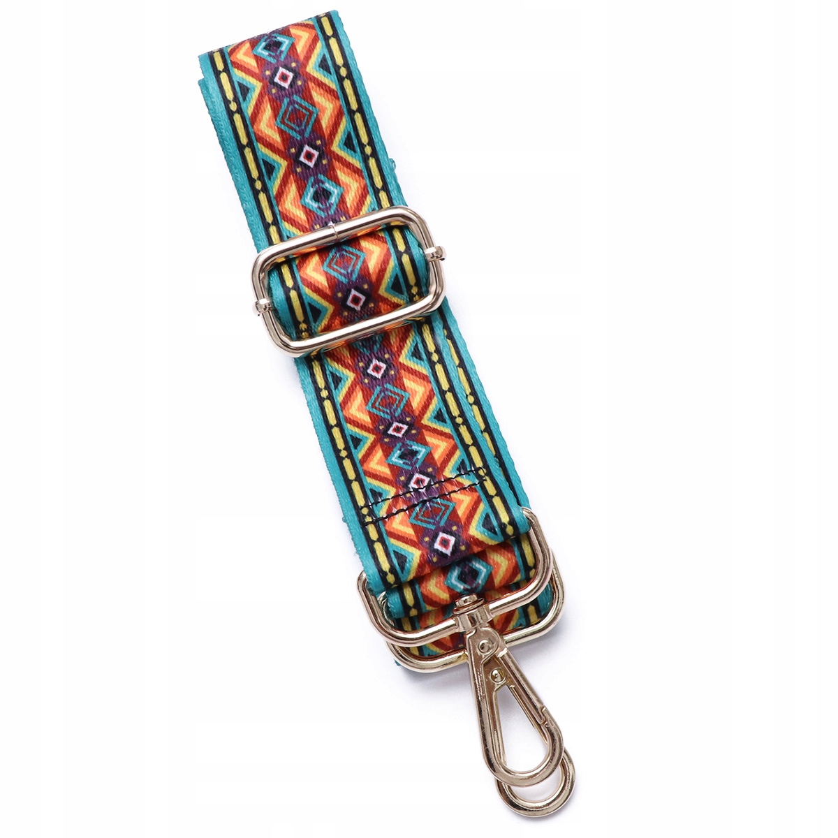 SZEROKI, WZORZYSTY PASEK DO TORBY Z ŁATWYM MONTAŻEM