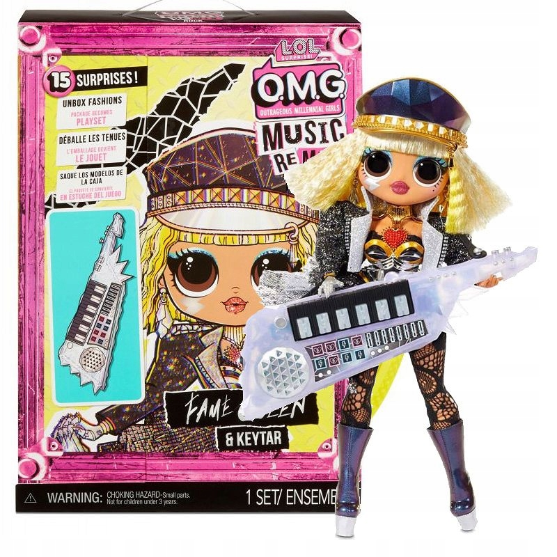 L.O.L. SURPRISE LALKA LOL OMG REMIX ROCK FAME QUEEN KEYTAR DLA DZIEWCZYNKI