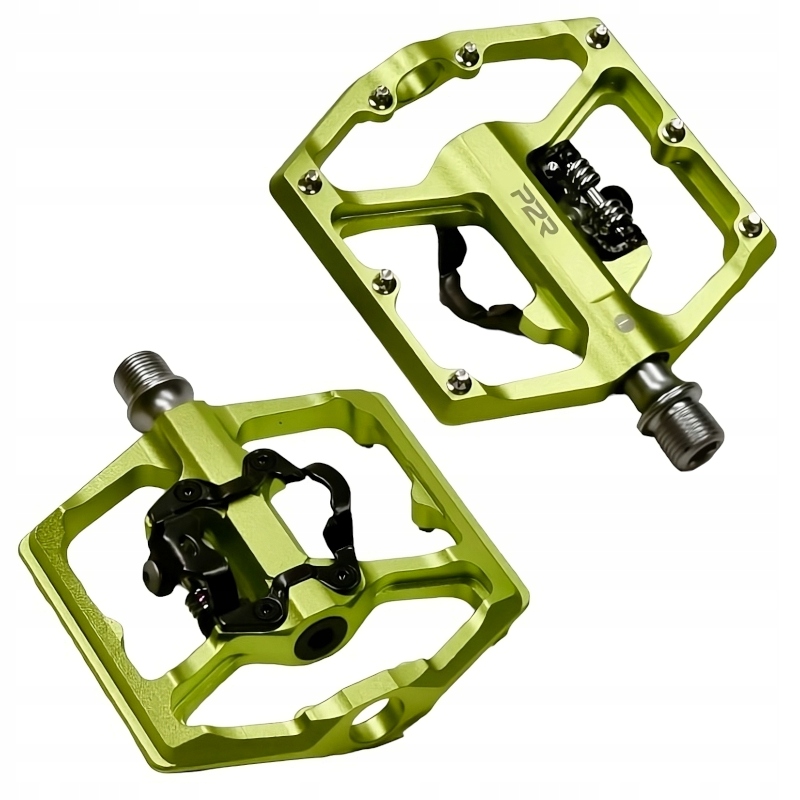 Pedały Rowerowe Dwustronne Platformowe Spd Duże Aluminiowe Z Blokami Lekkie