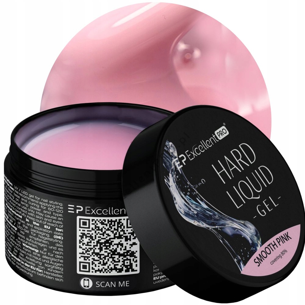 Excellent Pro Hard Liquid Gel Smooth Pink Twardy Żel Budujący Jasny Róż 30g