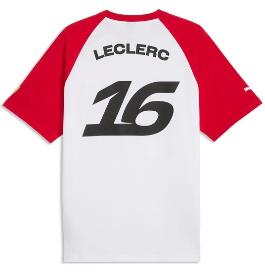 Tričko Scuderia Ferrari F1 Charles Leclerc Bílá vel. S