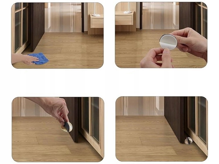 ODBOJNIK ODBÓJ STOPER DO DRZWI BLOKADA OGRANICZNIK PODŁOGOWY SAMOPRZYLEPNY Marka inna