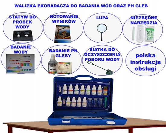 

Walizka Ekobadacza do obserw badania wód i ph gleb