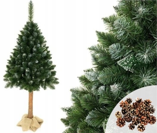 

Choinka Sosna Diamentowa 3D na Pniu 180cm Śnieg