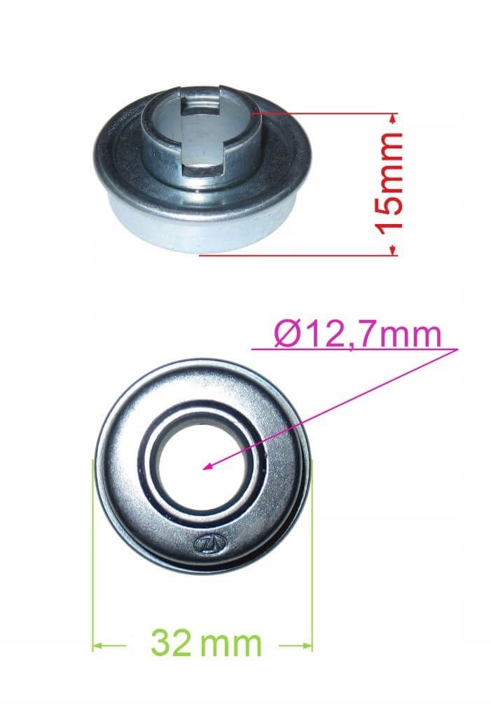 ŁOŻYSKO KULKOWE 12,7 Z WYCIĘCIEM HANDY WR40N100 Typ łożysko