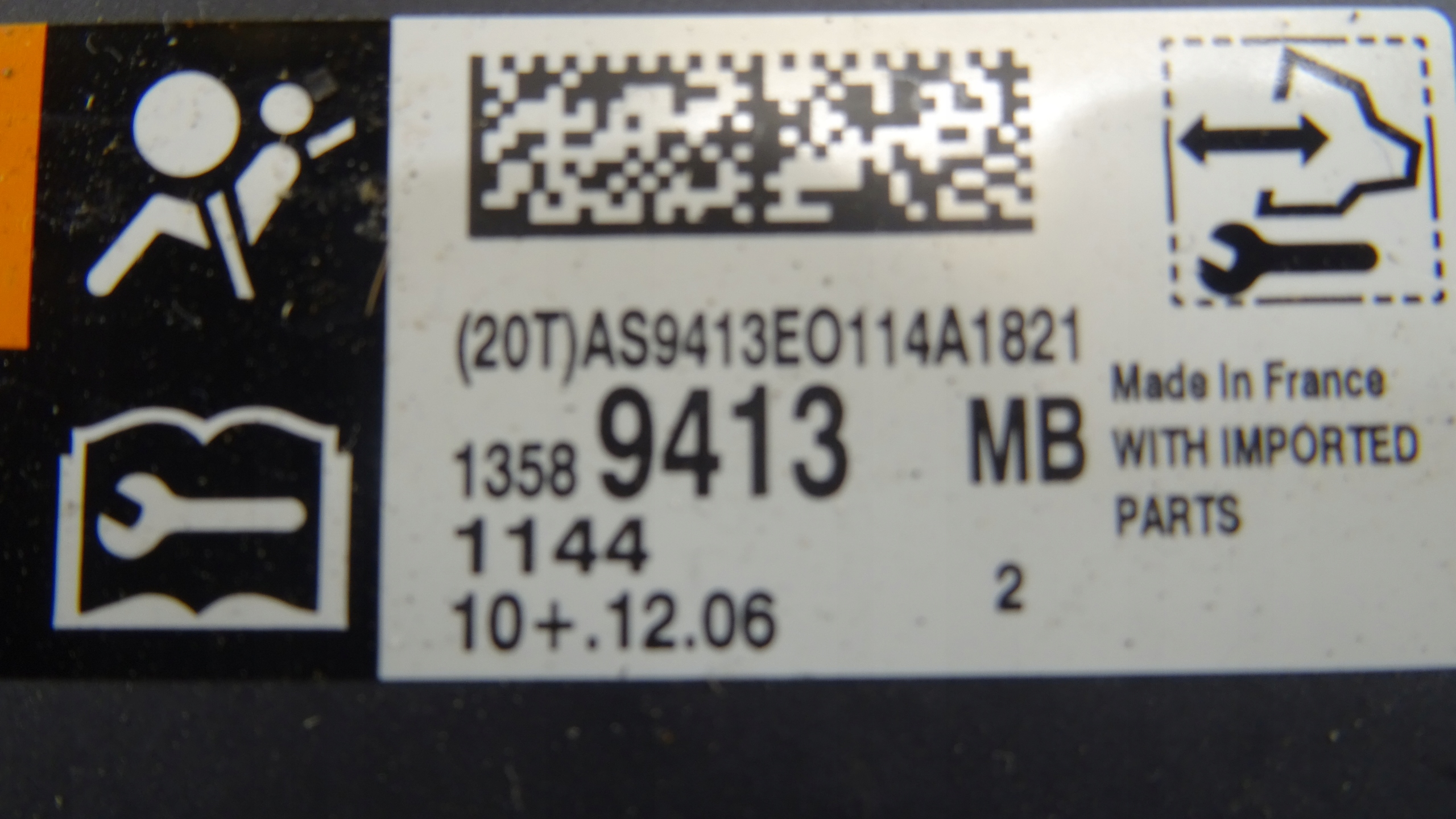 OPEL INSIGNIA SENSOR airbag airbag 13589413MB