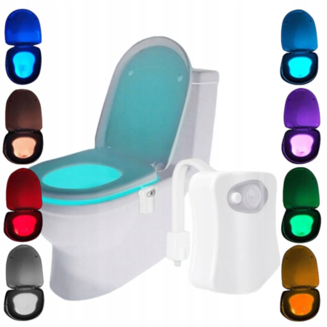 PODŚWIETLENIE MUSZLI KLOZETOWEJ WC LED LAMPKA 8 PL