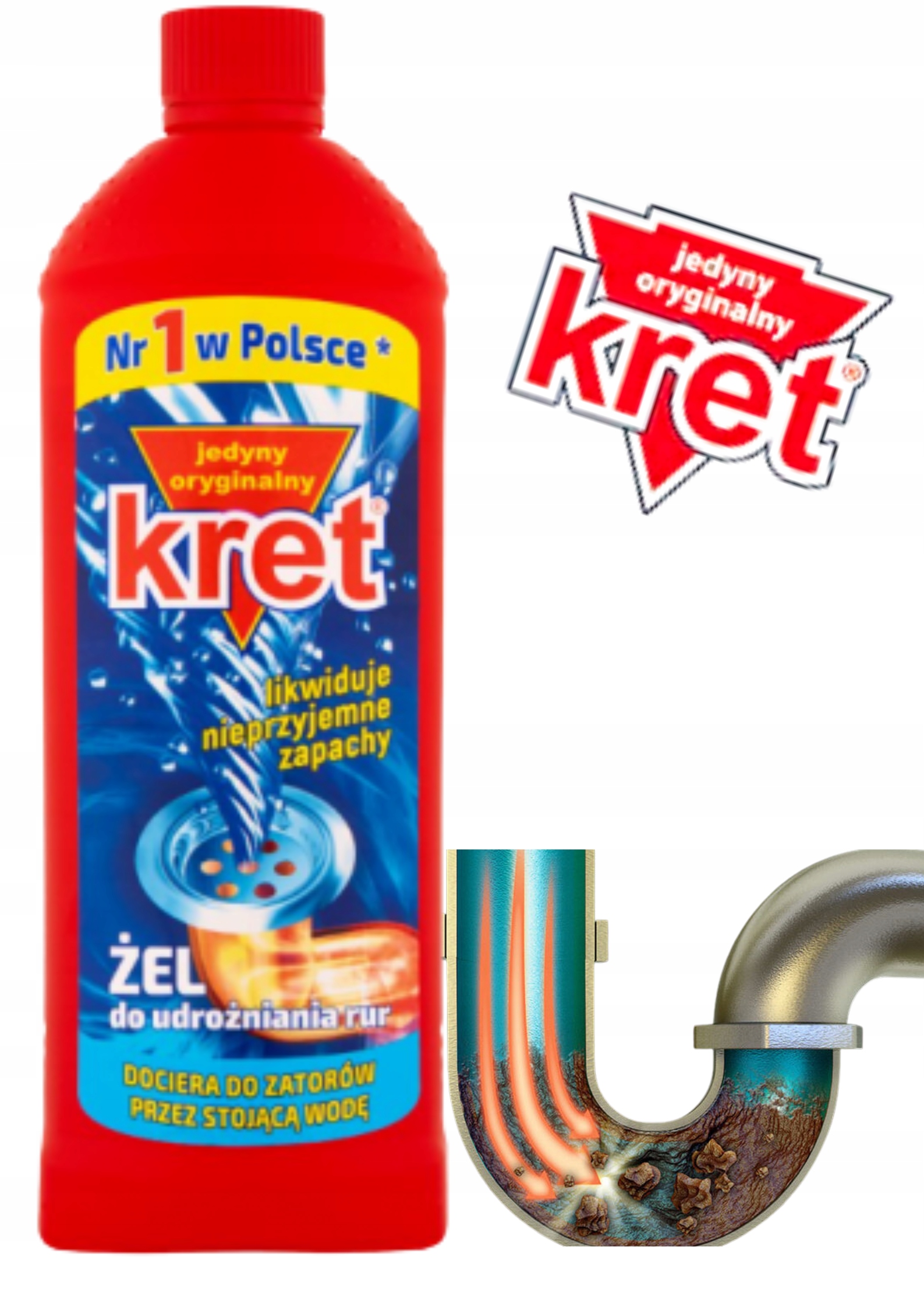 

Kret Żel Do Udrażniania Rur 1l