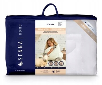 Vlnená prikrývka 155x200 biela Inter Widex