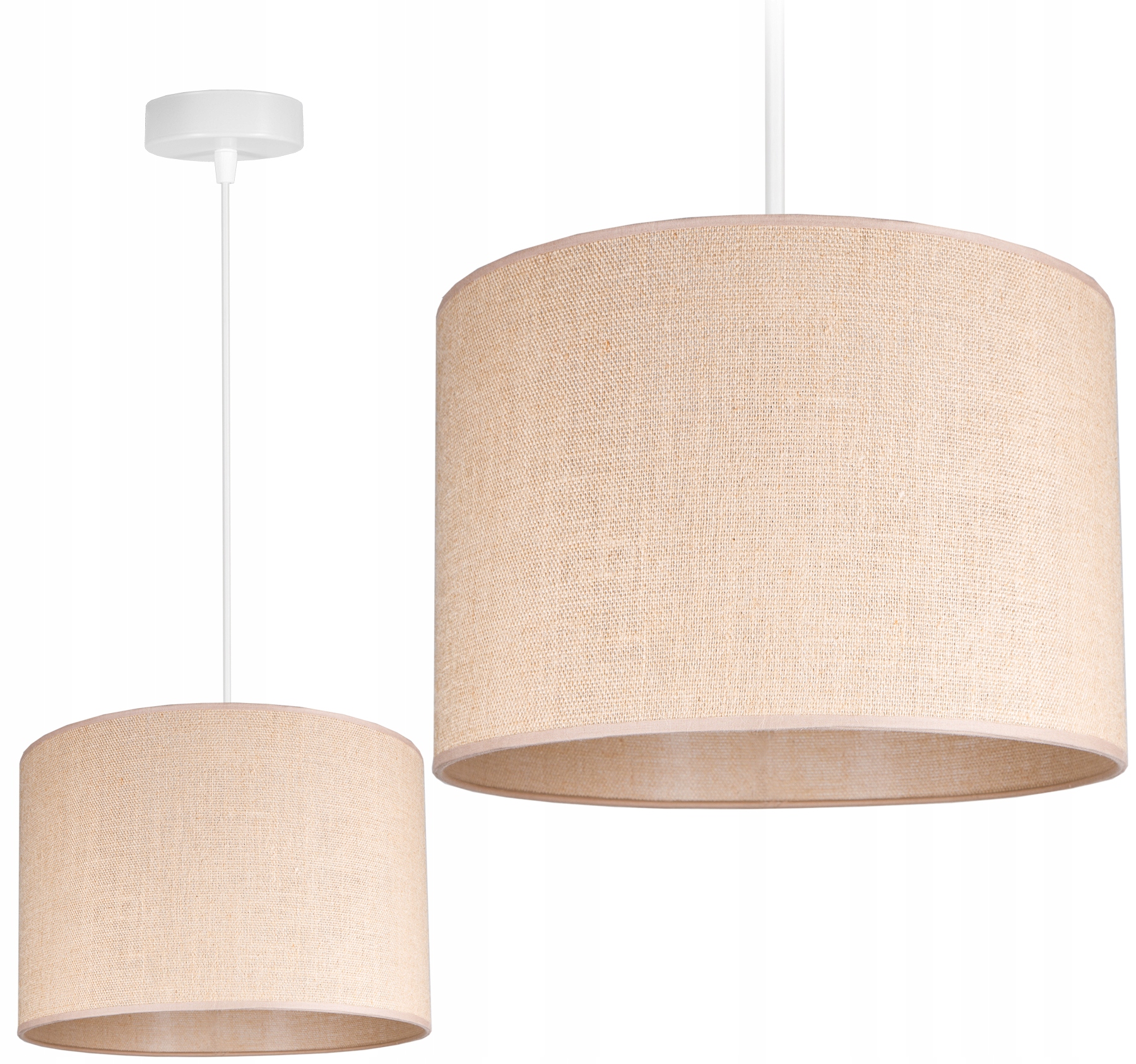 Lampa Wisząca Sufitowa Żyrandol Abażur Nowoczesna Boho Juta Led