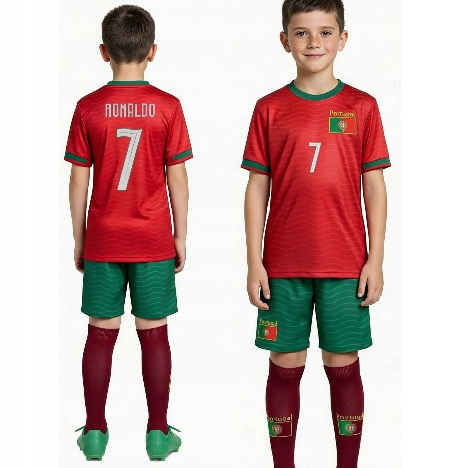 Strój Piłkarski getry Ronaldo 7 Portugalia rozmiar 122