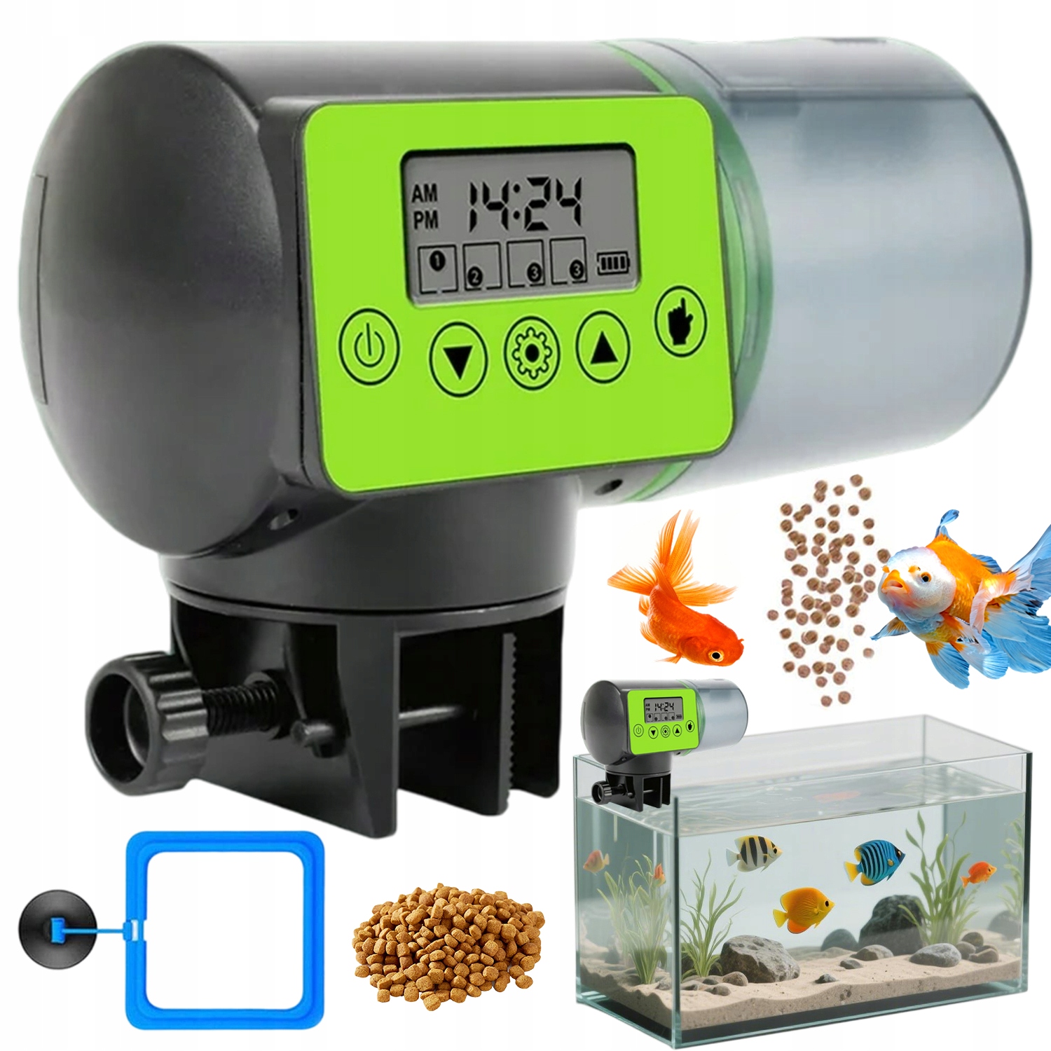 Levně LCD Automatické Krmítko Pro Akvárium, Inteligentní Měření Času, 200 ML