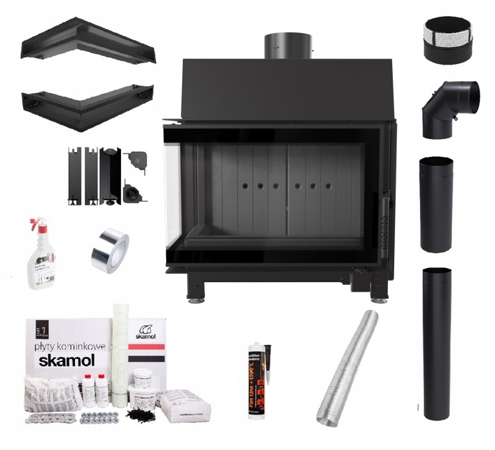 Krbová Vložka Krbová Simple S Levým Bs Černá Sada