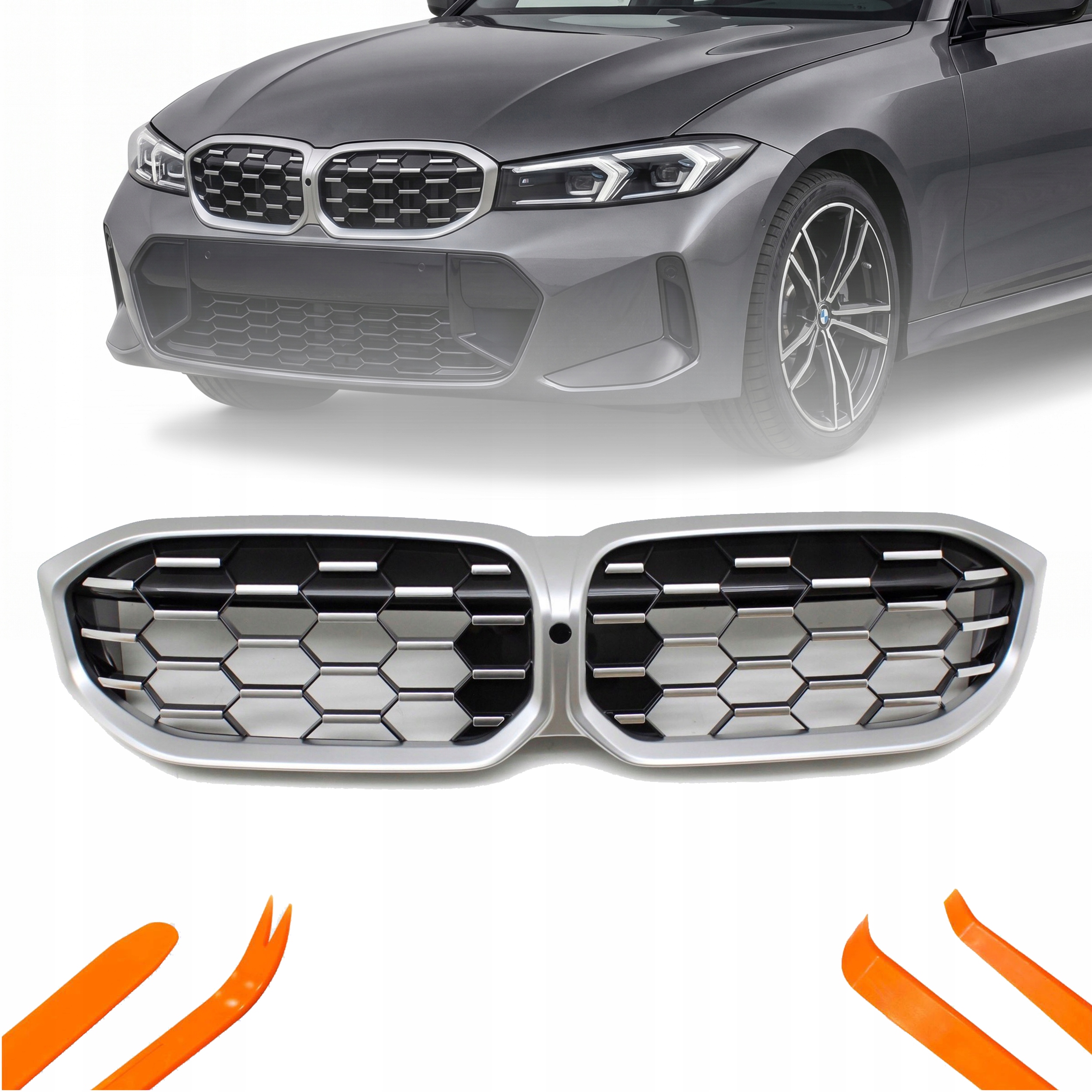 Atrapa Gril Nerki Bmw 3 G20 2023 – Stříbrný Diamant