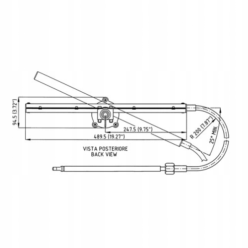 CIĘGNO STEROWANIA TM86 ULTRAFLEX 15FT 4,25 m 44245 Marka Uflex