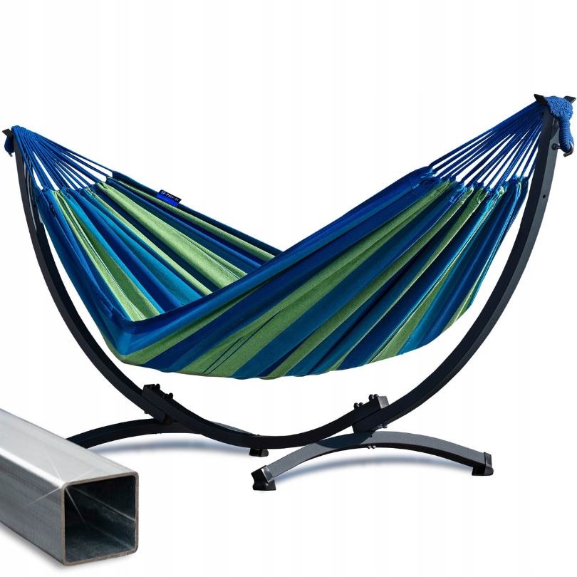 Hamak ze stelażem ocynkowanym Kompakt kompaktowy hamak na taras Potenza