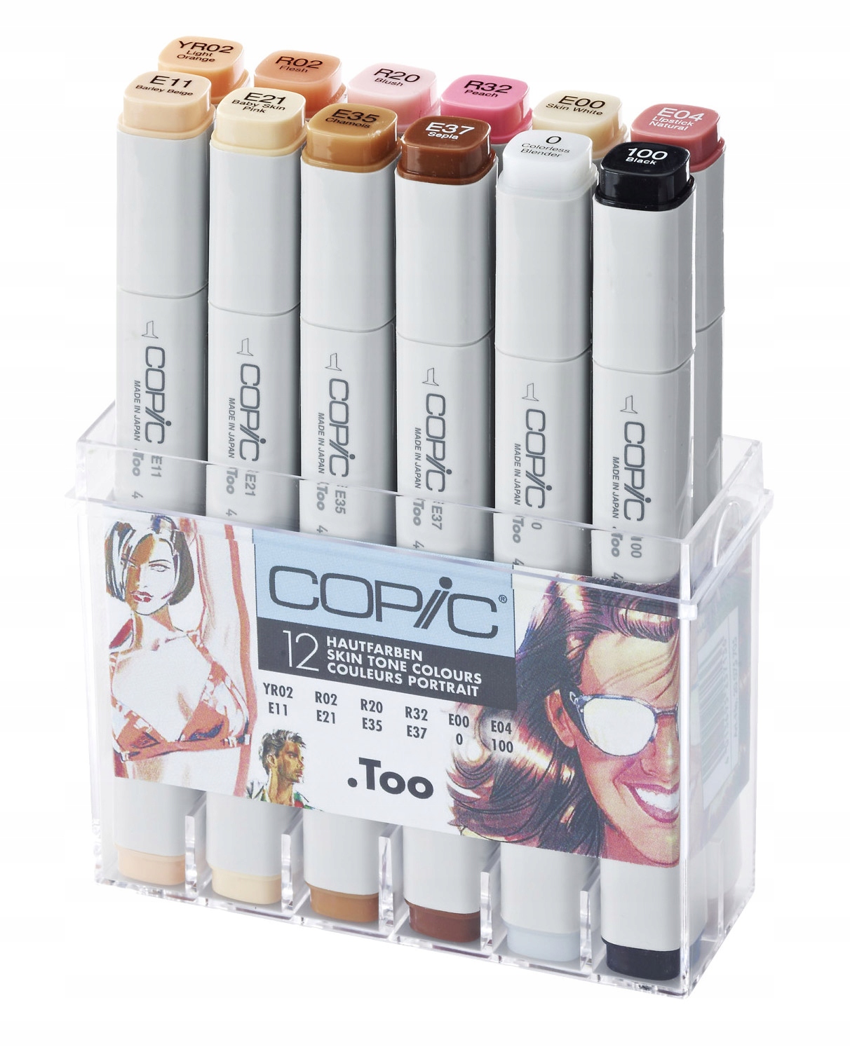 COPIC Classic Markery Kolory Skóry zest 12 szt