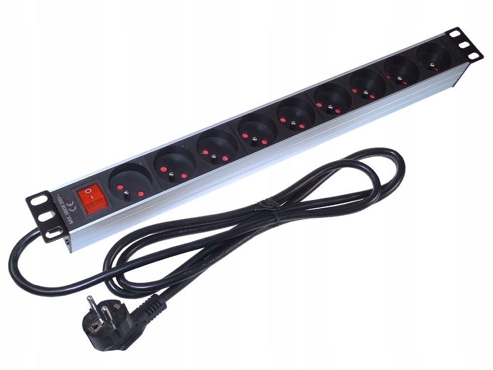 

Listwa PD-9BCV/RACK/2m 1U 19' 9gniazd wyłącznik 2m