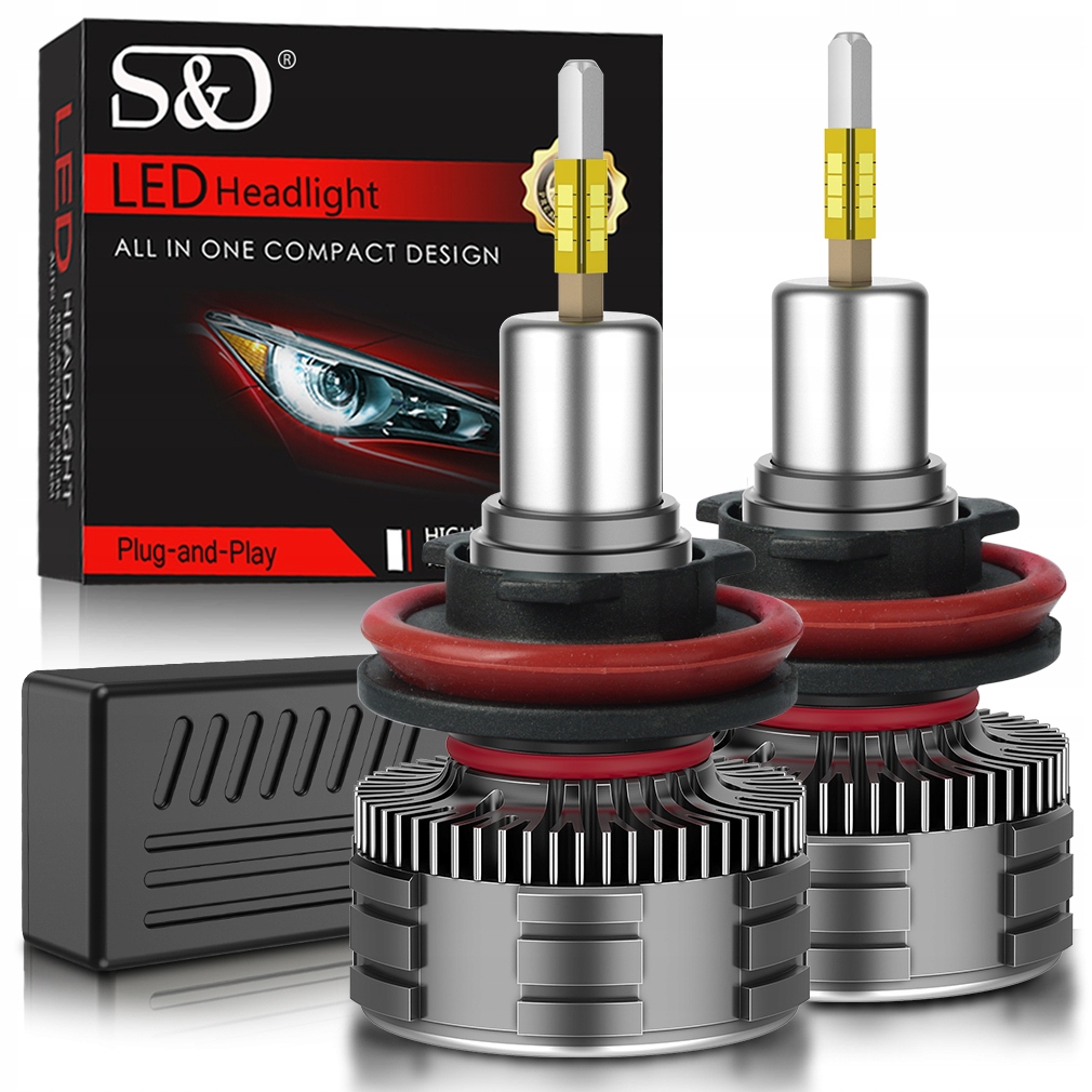Led Žárovky S&d H8 160W 360° Slim 25000LM Silné Can
