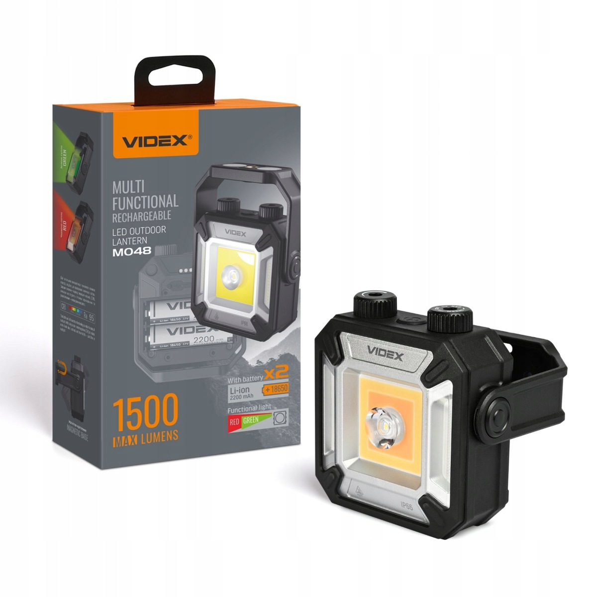 Multifunkční Led svítilna 10W 1500 lm IP66 powerbanka s proměnnou barvou Videx