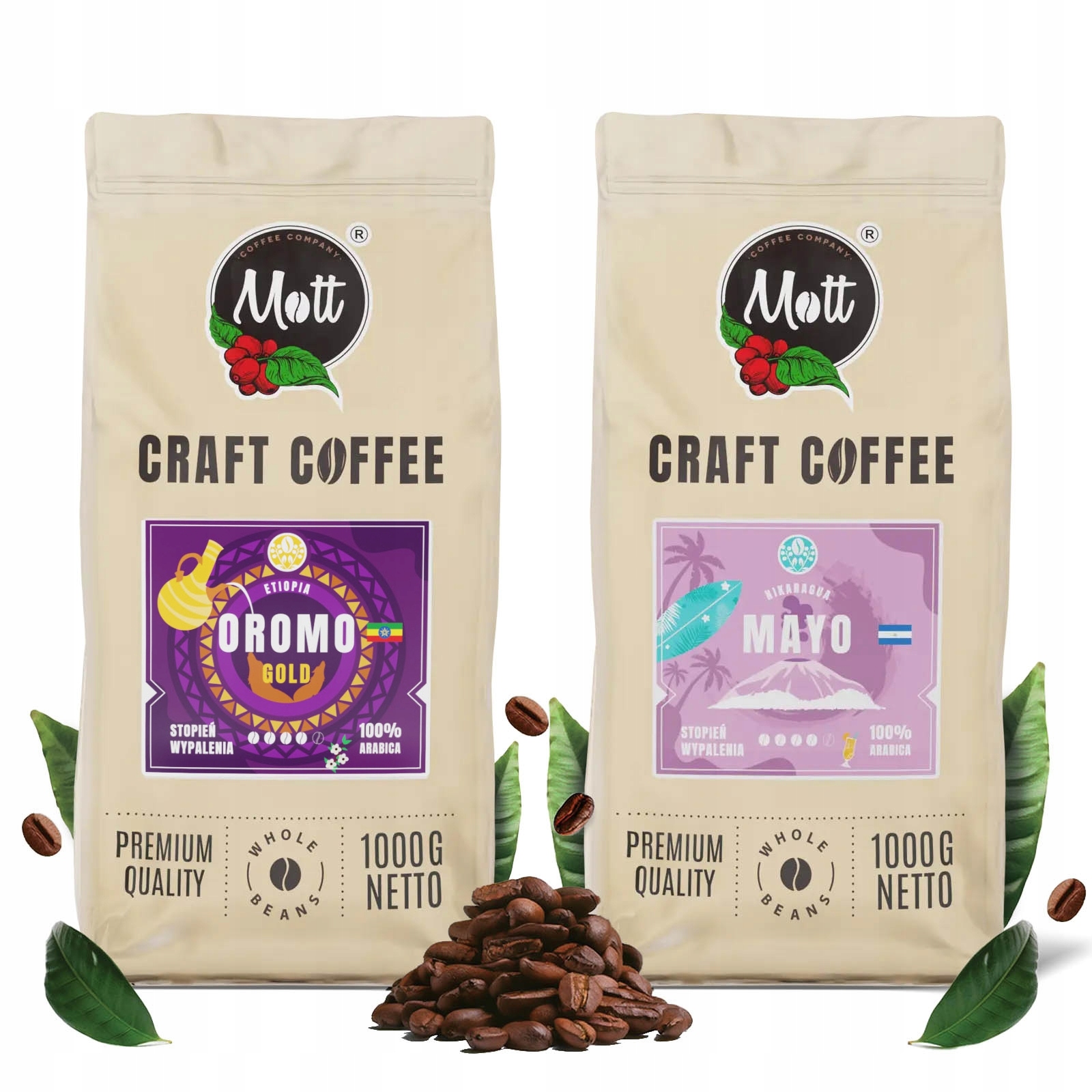 Levně Sada zrnkových káv 2 kg – Mott coffee, Oromo Mayo