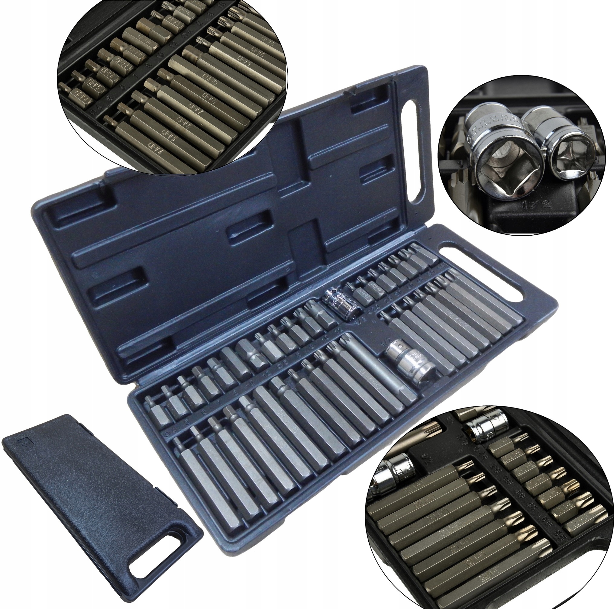 

Zestaw Bitów Kluczy Imbus Hex Spline Torx 41el