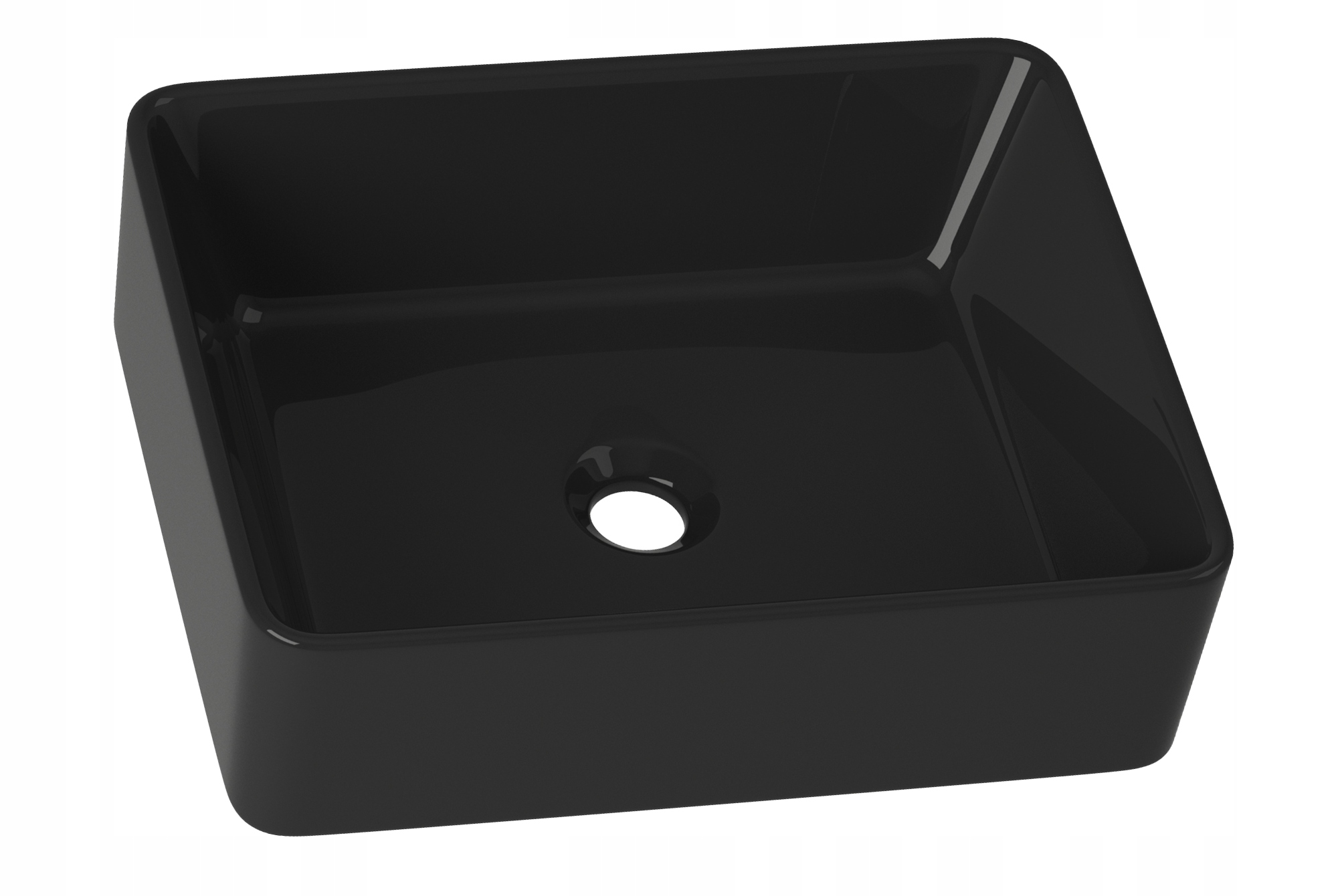 Umývadlová Doska Vega Jednoduchá Čierna Keramická Kúpeľňová