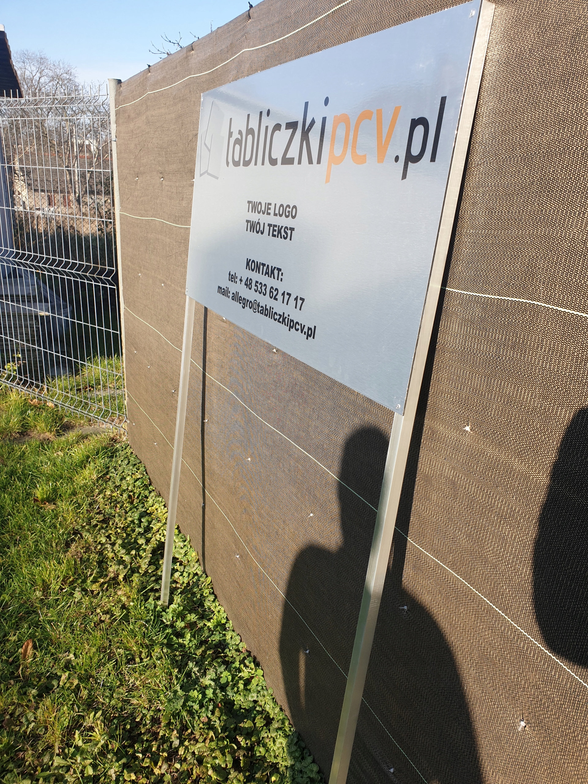 SZYLD REKLAMOWY tablica informacyjna REKLAMA 100x100 x 250 cm METALOWA Przeznaczenie zewnętrzne