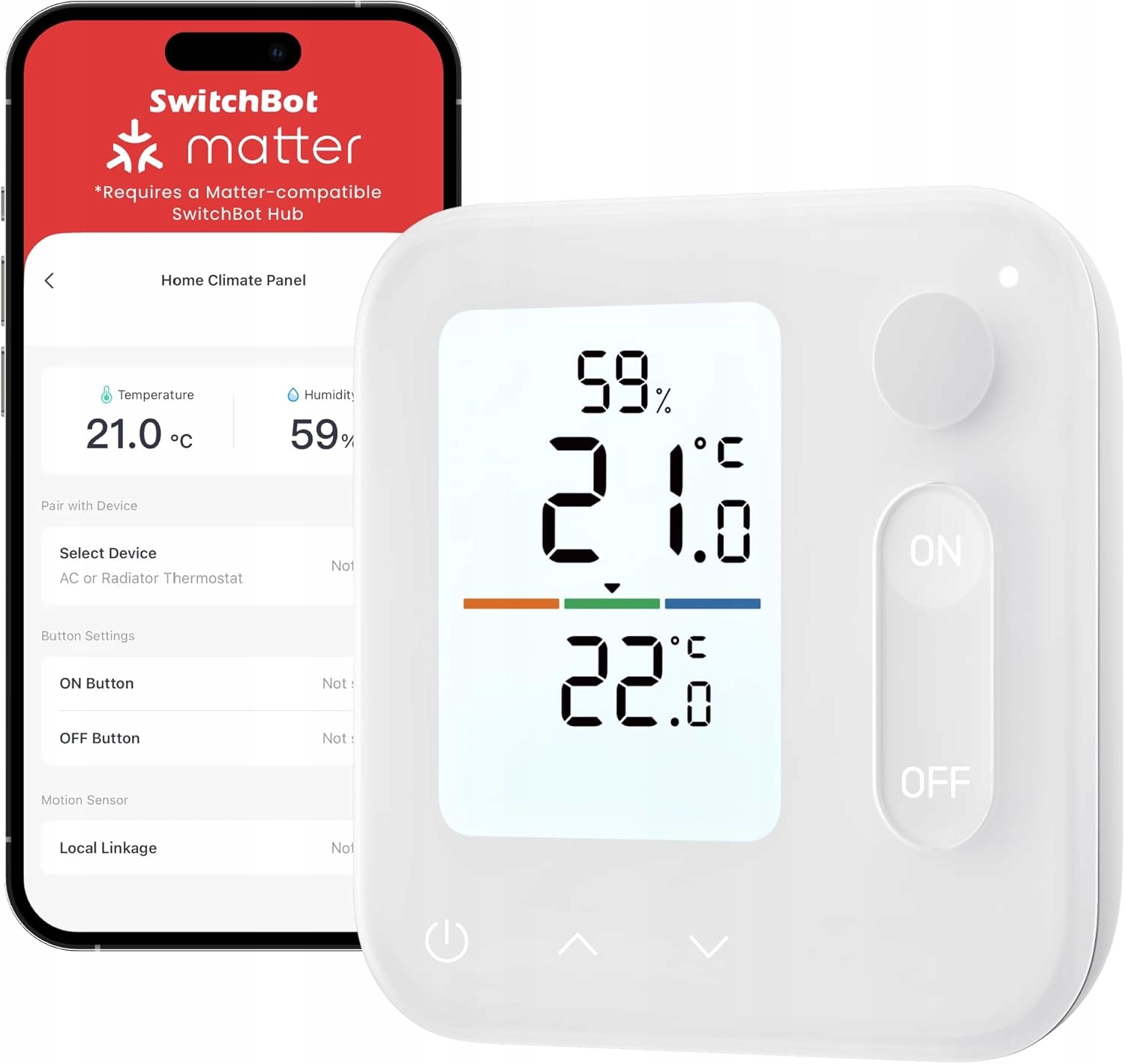 Ovládací panel SwitchBot Termostat Snímač teploty Hygrometer Smart