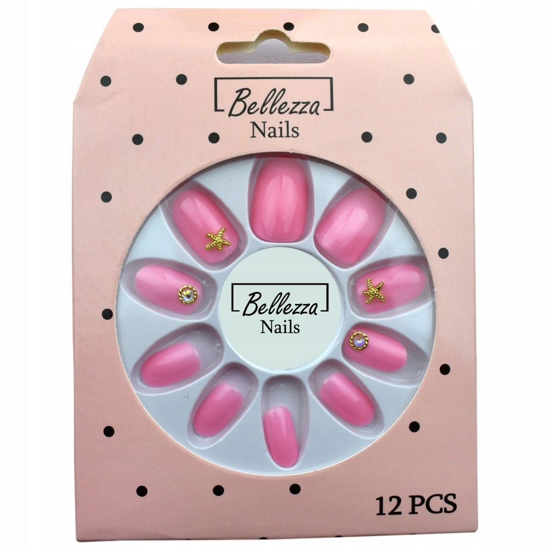 

Tipsy Paznokcie Sztuczne Ozdobione -12szt. LD2