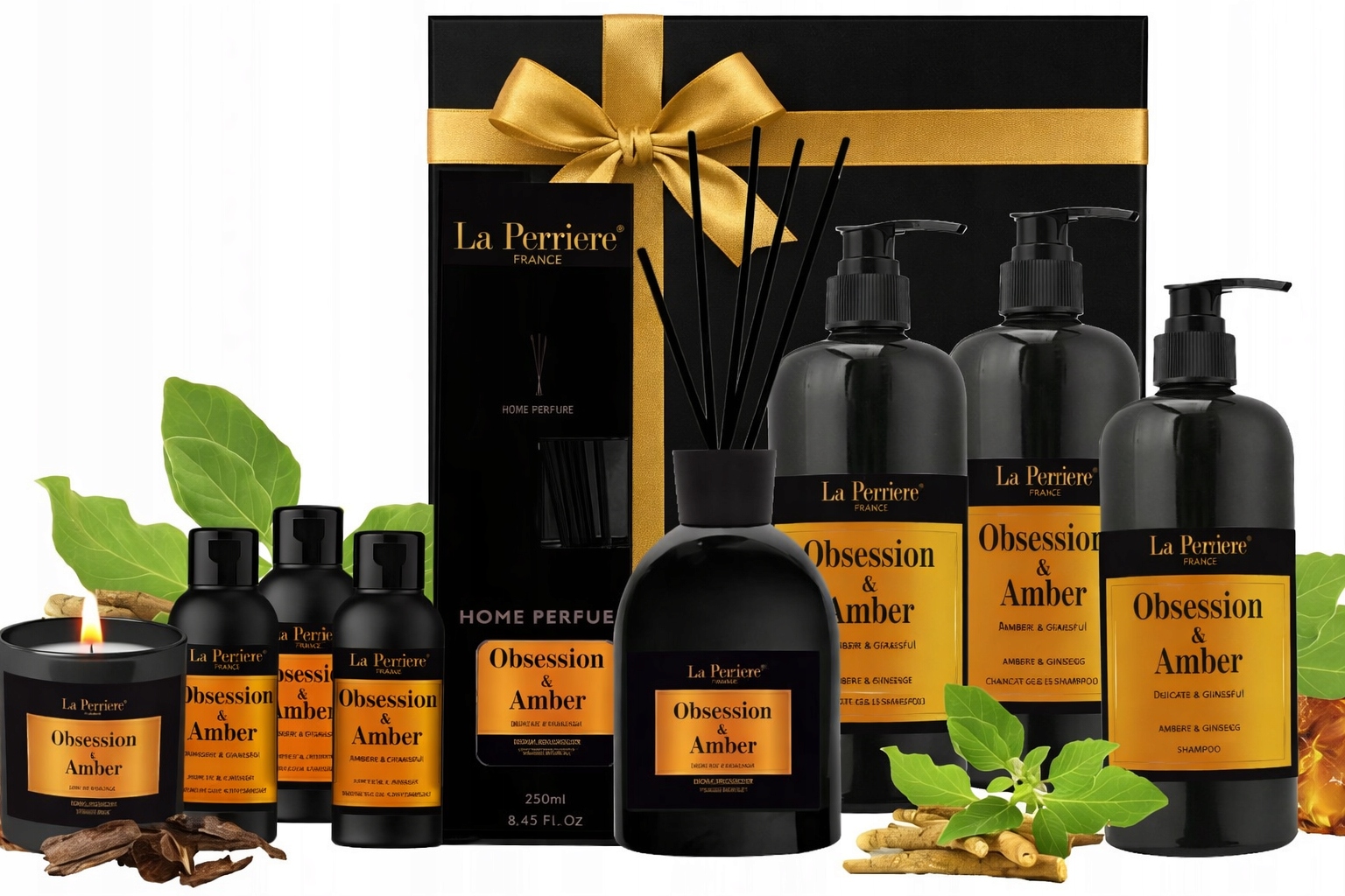 Dárková Kosmetická Sada Koš Vůně Svíčka Difuzér Gely Šampon