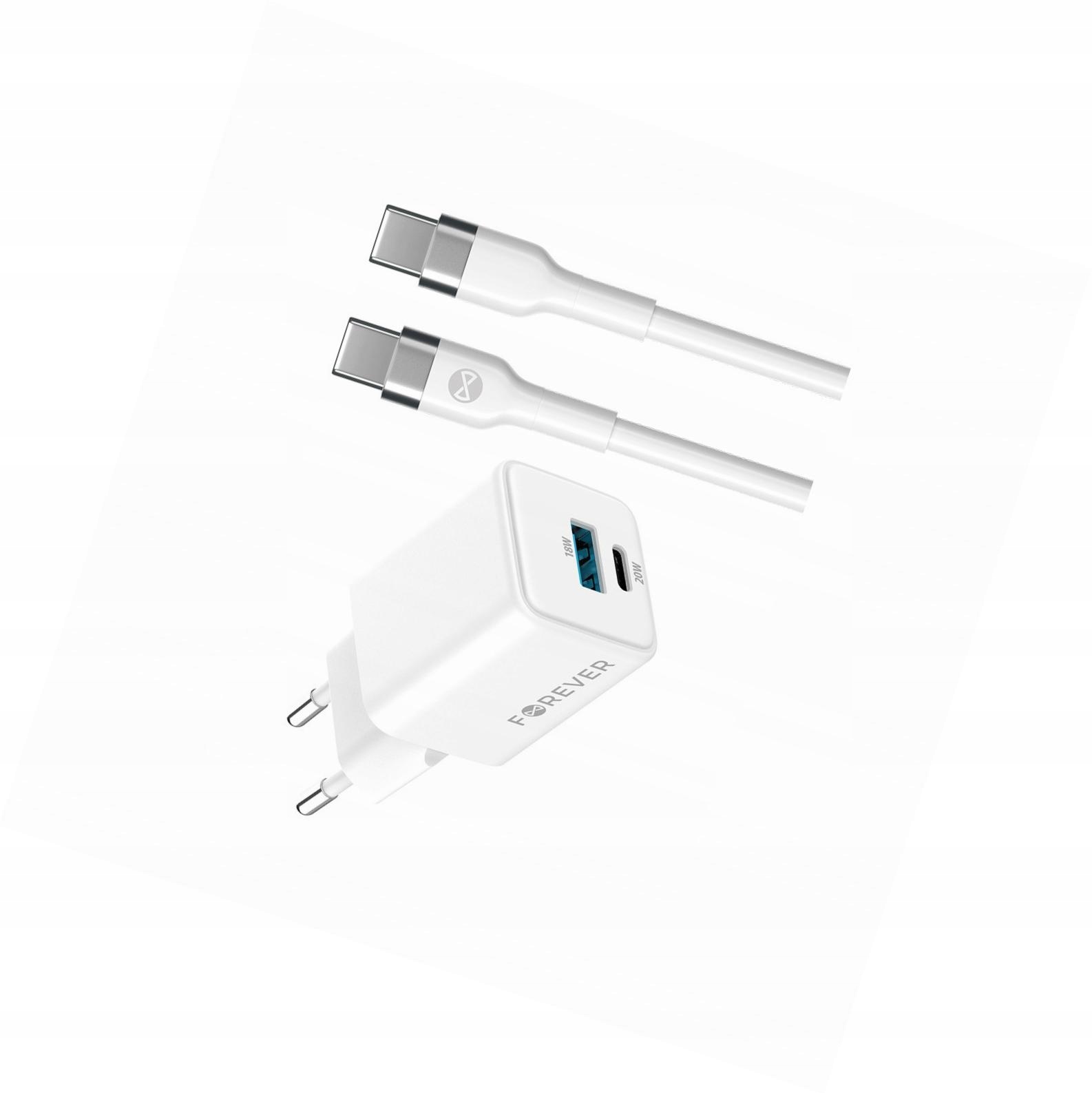 Szybka ładowarka GaN 20W Usb i Usb-c z kablem do Samsung Galaxy A54 4G