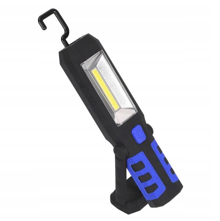 LATARKA WARSZTATOWA USB LED DUŻA LAMPA Z MAGNESEM HAK