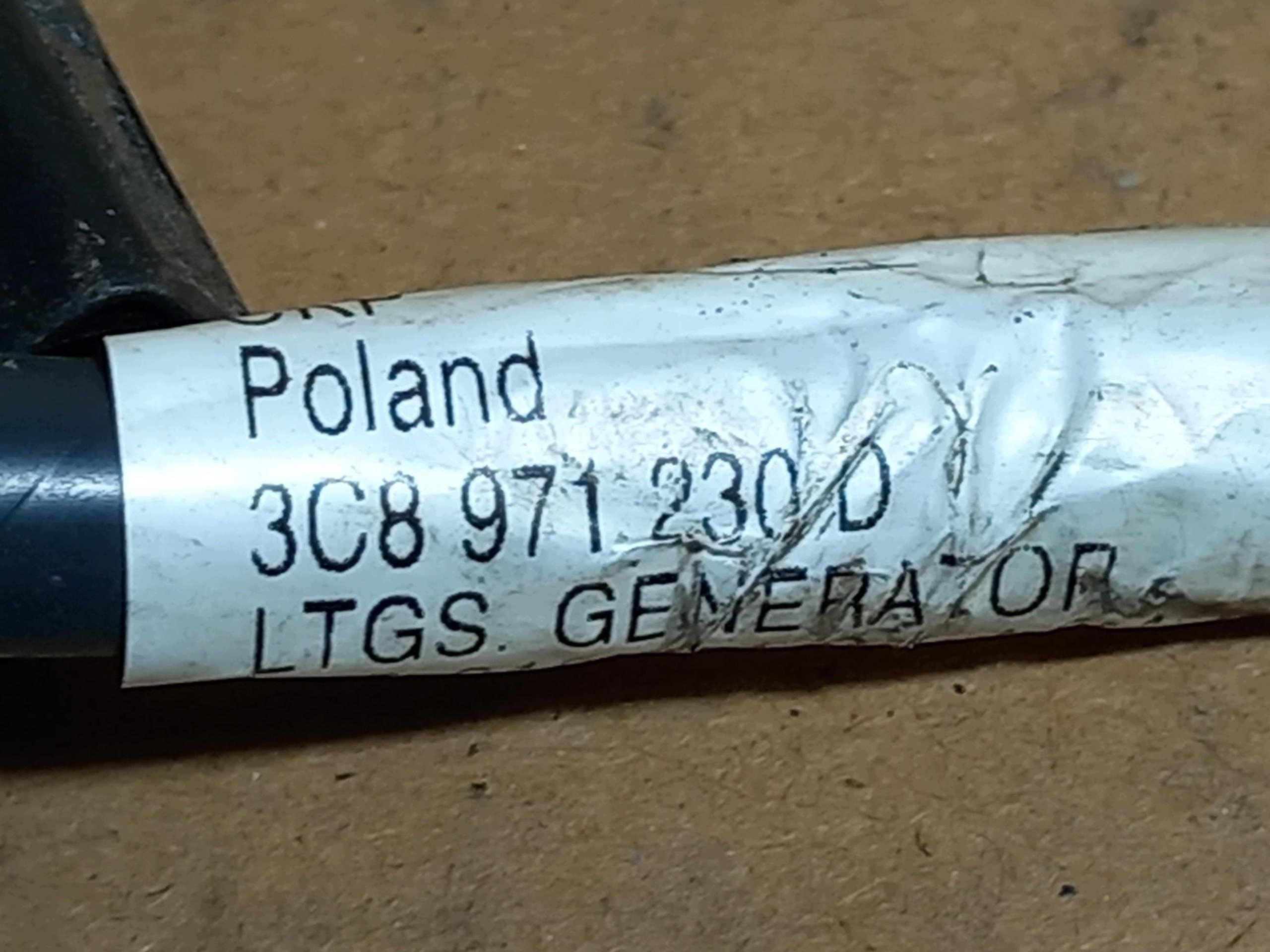 bundle ROZRUSZNIKA alternator VW PASSAT CC 3C8971230D