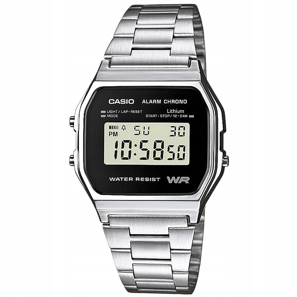 Casio Vintage A158WEA-1EF stříbrné hodinky s náramkem