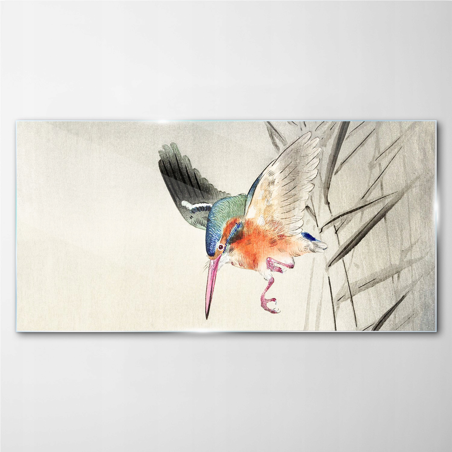 

Szklany obraz Zwierzę ptak ohara koson 140x70 cm