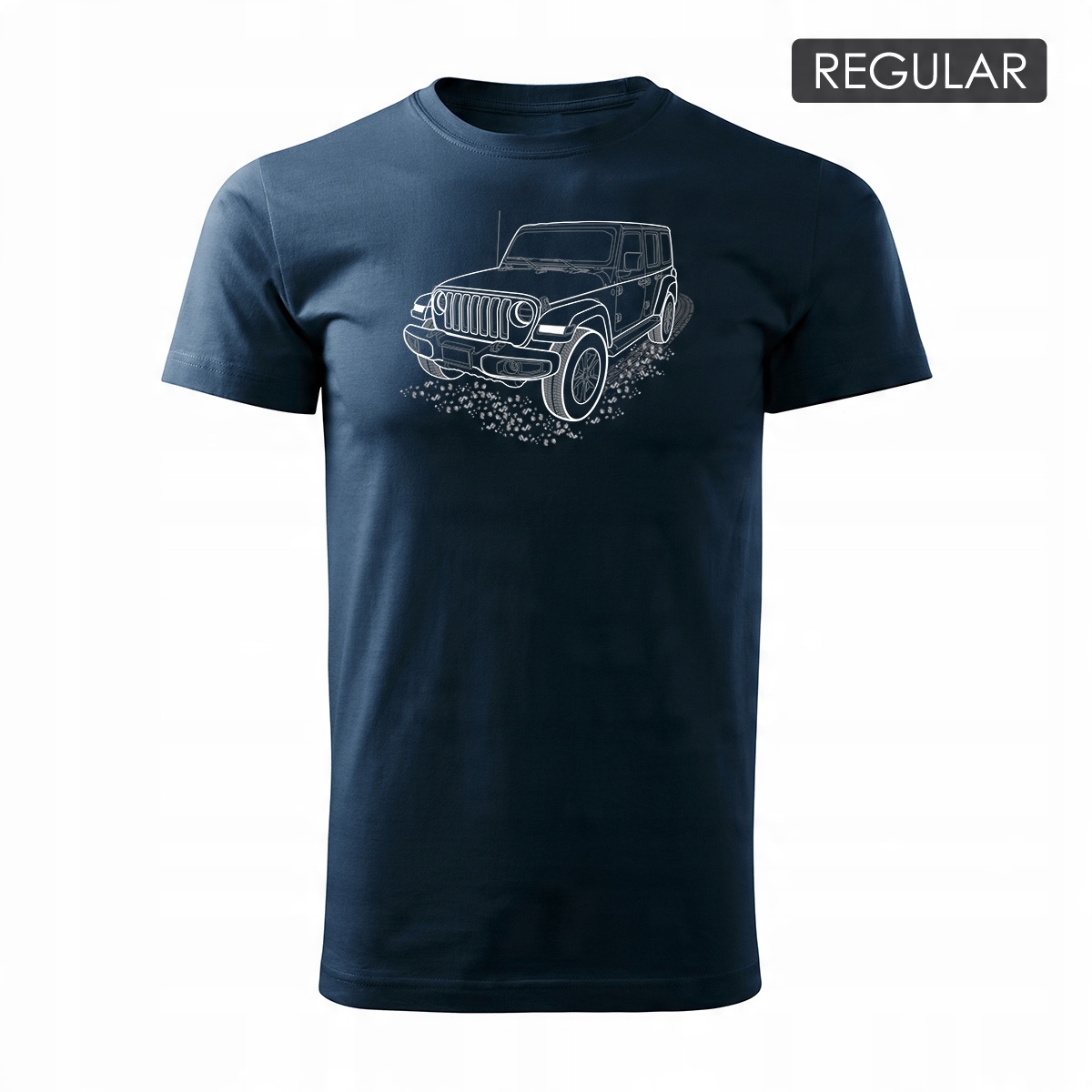 

Koszulka Jeep Wrangler Rubicon z samochodem jeepem