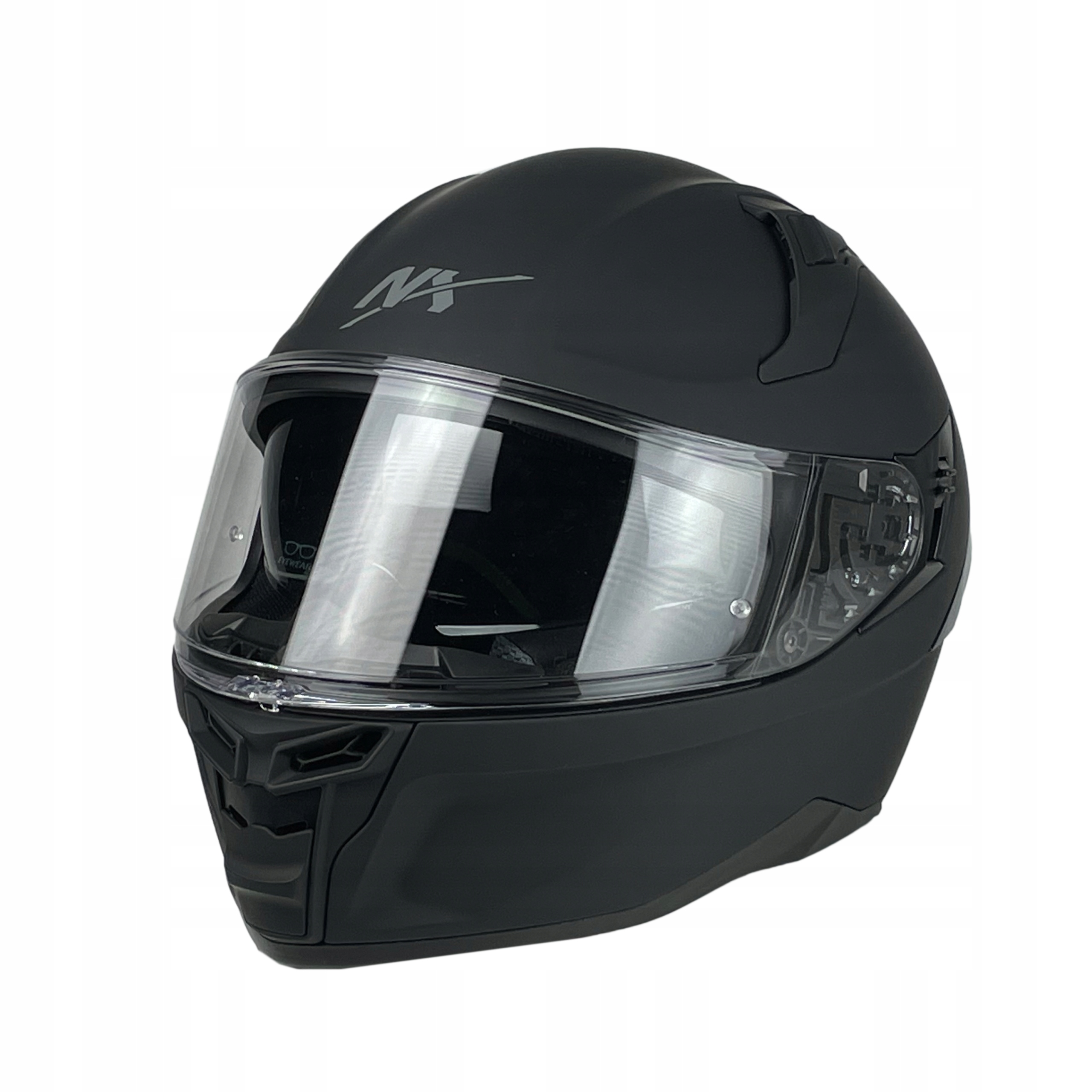 KASK MOTOCYKLOWY NX SPEED PINLOCK INTERKOM READY Z BLENDĄ r.L Kolor czarny