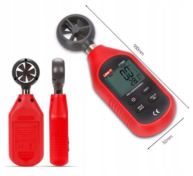 Anemometr miernik ciągu cugu wiatru UNI-T UT363 Model UT363