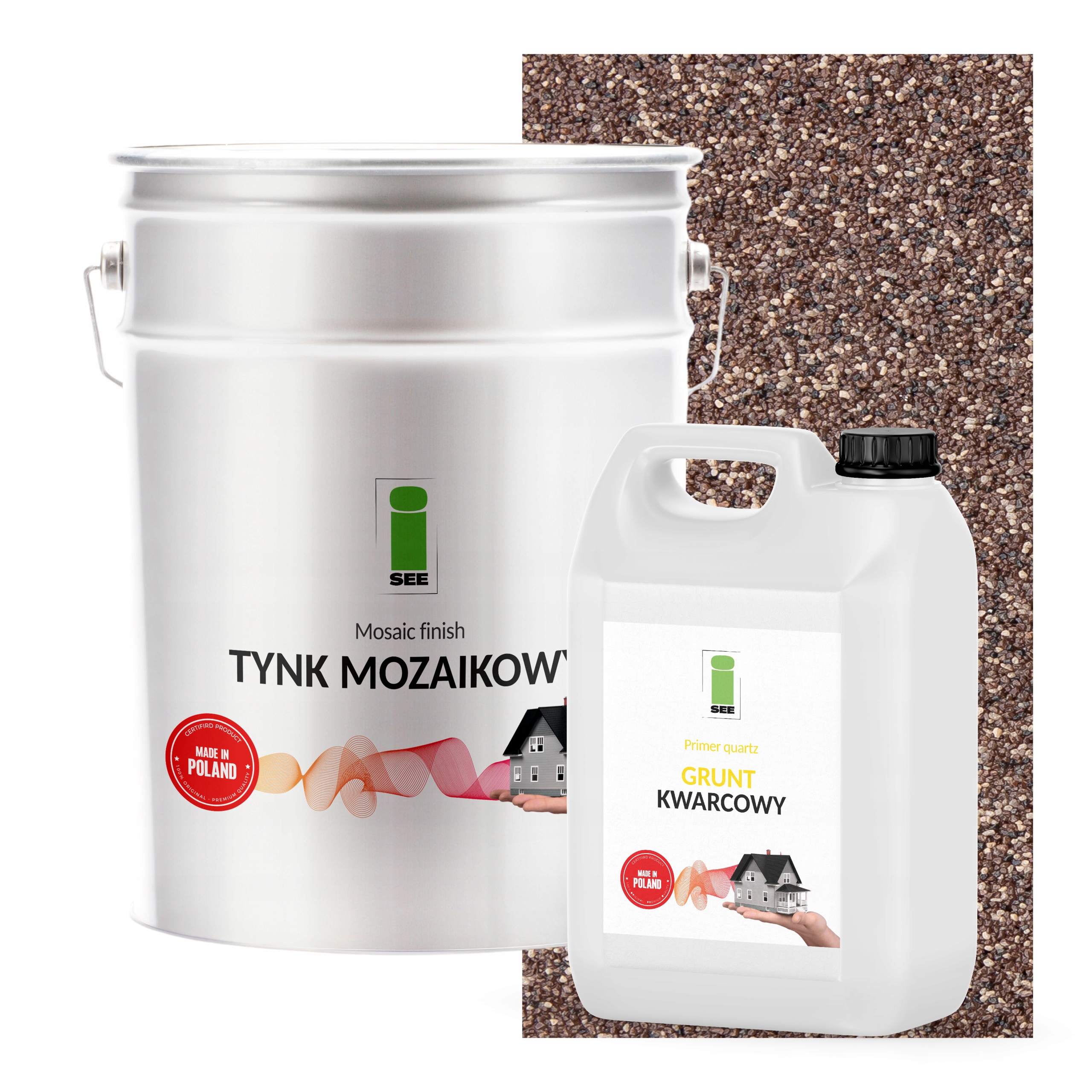 Mozaiková Omietka Bronzová 25Kg Základný Náter Vo Farbe Sada Na 6,6 m2