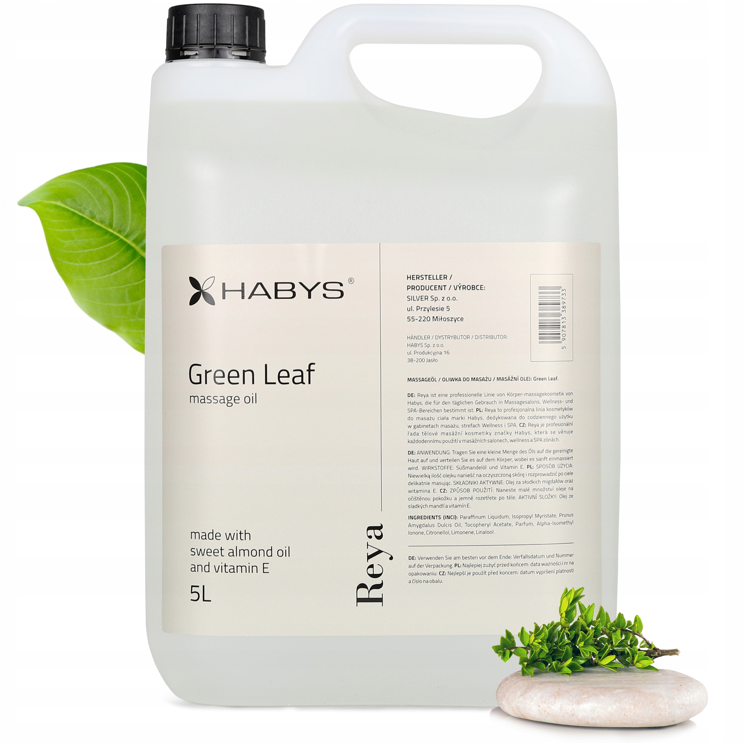 OLEJEK DO MASAŻU REYA GREEN LEAF 5000 ML HABYS