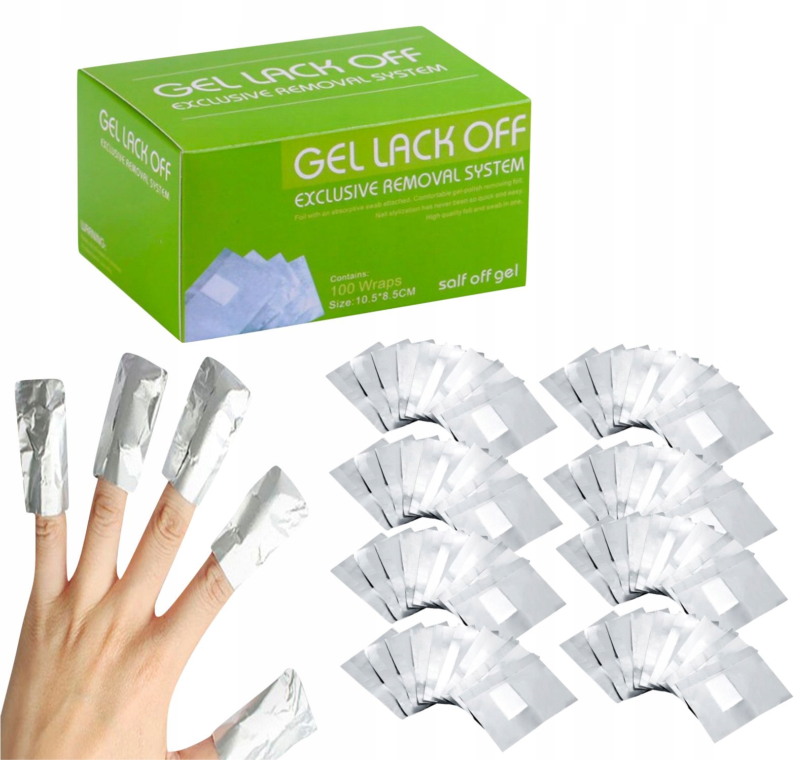 100 op. Fólie hliníková S Vatovým Tamponem pro odstraňování hybridů 100 kusů